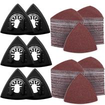 Kit de almofadas de lixamento de ferramentas oscilantes towbluii 136 unidades com lixa