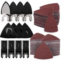 Kit de almofadas de lixar para ferramentas oscilantes towbluii 162 unidades com lâminas