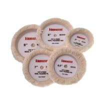 Kit De Almofadas De Polimento De Lã Natural De 5-9 Polegadas Para Polimento De Carros, Motos, Móveis