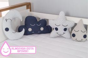 Kit De Almofadas Para Berço 4 Pçs Marinho