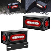 Kit de alojamento para caixas de luz de reboque Partsam com 6 LEDs ovais Kit de alojamento para caixas de luz de reboque Partsam com 6 LEDs ovais