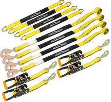 Kit de amarração para carro Autofonder Heavy Duty com correias de 4 eixos Kit de amarração para carro Autofonder Heavy Duty com correias de 4 eixos