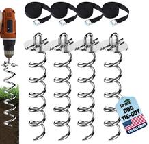 Kit de Anclaje Eurmax USA Estacas Espirales Resistentes Paquete de 4 Kit de Anclaje Eurmax USA Estacas Espirales Resistentes Paquete de 4