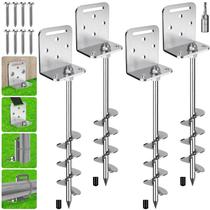 Kit de Anclajes para Suelo de Trampolín BeneLabel 4 Piezas 45 cm con Soportes