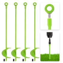 Kit de Anclas de Tierra MAZING de 45 cm de Largo con Cuchilla en Espiral de 4 Piezas para Trabajo Pesado Kit de Anclas de Tierra MAZING de 45 cm de Largo con Cuchilla en Espiral de 4 Piezas para Trabajo Pesado