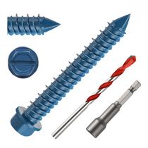 Kit de ancoragem de parafusos de concreto kvohlum 1/4 x 1-3/4 com broca Kit de ancoragem de parafusos de concreto kvohlum 1/4 x 1-3/4 com broca