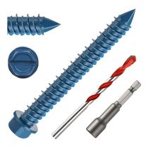 Kit de ancoragem de parafusos de concreto kvohlum 1/4 x 2 com broca 50 unidades