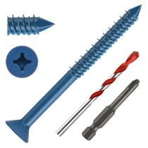 Kit de ancoragem de parafusos de concreto kvohlum 1/4 x 4 com broca de chave de fenda