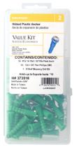 Kit de ancoragem de plástico Hillman 373518 com parafusos Phillips Kit de ancoragem de plástico Hillman 373518 com parafusos Phillips