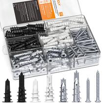 Kit de âncoras de drywall, INCLY, 200 unidades autoperfurantes com estojo