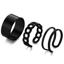 Kit de Anéis Ajustáveis Estilo Falange Feminino e Moderno