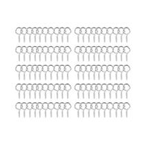 Kit De Anéis De Chaveiro Em Prata E Ouro, Anéis Abertos, Olho De Parafuso Metálico Para Artesanato