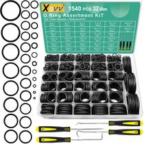 Kit de anéis de vedação XBVV 1540 peças de borracha nitrílica 32 tamanhos com ganchos Kit de anéis de vedação XBVV 1540 peças de borracha nitrílica 32 tamanhos com ganchos