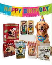 Kit de Aniversário Para Cães Bolo Cerveja Sorvete Muffin Pipoca