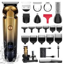 Kit de aparador de barba Hatteker Electric Barbeador Masculino 6 em 1