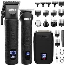 Kit de Aparador de Barba Ufree 3 em 1 sem Fio com Máquina de Cortar Cabelo Kit de Aparador de Barba Ufree 3 em 1 sem Fio com Máquina de Cortar Cabelo