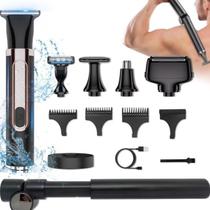 Kit de aparador de beleza 4 em 1 para homens com barbear extensível para as costas