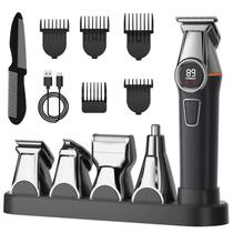 Kit de aparador de cabelo 6 em 1 vermelho elétrico USB recarregável Kit de aparador de cabelo 6 em 1 vermelho elétrico USB recarregável