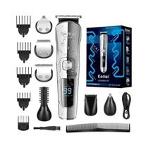 Kit de Aparador de Cabelo e Barba à Prova d'Água - Máquina de Cortar Cabelo Elétrica Masculina