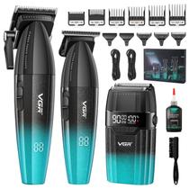 Kit de Aparador de Cabelo VGR 640S3 3 em 1 Sem Fio 9000 RPM