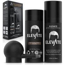 Kit de aperfeiçoamento de cabelo Elevate 3 em 1 com fibras espessantes castanhas