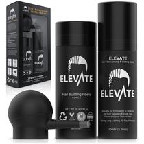 Kit de aperfeiçoamento de cabelo Elevate 3 em 1 com fibras espessantes pretas