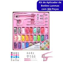 Kit de Aplicador de Botões Lanmax com 304 Peças AL-PBP
