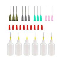 Kit De Aplicador De Cola De Precisão Com 34 Peças, Frascos De 30ml E 4 Pontas De Agulha Cega Para