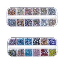 Kit De Aplicador De Strass De Cristal De Vidro Transparente Com 2 Caixas De Strass AAAAA, Ferramenta