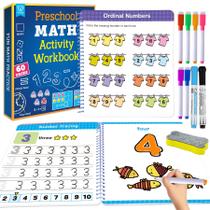 Kit de aprendizagem Hulupiggy Preschool com 60 páginas reutilizáveis de 3 a 5 anos Kit de aprendizagem Hulupiggy Preschool com 60 páginas reutilizáveis de 3 a 5 anos