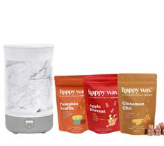 Kit de aquecimento de cera Happy Wax Marble Signature (Savory) com derretimento Kit de aquecimento de cera Happy Wax Marble Signature (Savory) com derretimento
