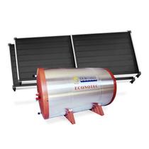 Kit de Aquecimento Solar 2 Placas Solares e Reservatório com Capacidade 400 Litros Ouro Fino Cinza