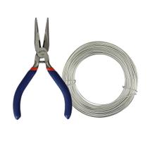 Kit De Arame Galvanizado Para Artesanato Fio 1mm Com Alicate Bico Reto