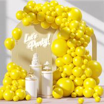 Kit de Arco de Balão Awenztech - 120 Unidades de Balões de Látex Amarelos com Fita