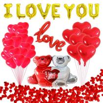 Kit de arco de balão de casamento I Love You, 1035 unidades de folha de látex Kit de arco de balão de casamento I Love You, 1035 unidades de folha de látex