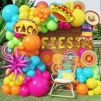 Kit de arco de balão de festa Govpy Fiesta com Lhama Sombrero 100 unidades