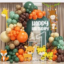 Kit de arco de balão FEYG Safari Woodland Animals Theme