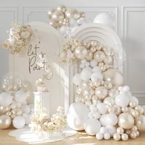 Kit de arco de balão LANGASQUE Pearl White 101 unidades