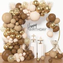 Kit de Arco de Balões Archloon 156 peças Marrom Nude Dourado Kit de Arco de Balões Archloon 156 peças Marrom Nude Dourado
