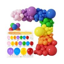 Kit De Arco De Balões Coloridos Em Forma De Arco-Íris Balões De Látex Multicoloridos Decoração Para