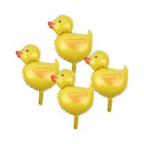 Kit De Arco De Balões De Folha Mini Pato Em Estilo Cartoon Amarelo E Azul Para Decoração De Festa De