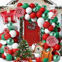 Kit de Arco de Balões de Natal ZFUNBO - 85 Unidades (Vermelho, Verde e Branco) Kit de Arco de Balões de Natal ZFUNBO - 85 Unidades (Vermelho, Verde e Branco)