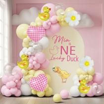 Kit de Arco de Balões de Pato Rosa para Menina, Guirlanda de Balões em Amarelo Pastel, Rosa e Branco com Balões de Pato, Balões Xadrez Rosa, Corações e Margaridas, para Chá de Bebê, Aniversário e Revelação do Bebê com Tema de Pato Kit de Arco de Balões de Pato Rosa para Menina, Guirlanda de Balões em Amarelo Pastel, Rosa e Branco com Balões de Pato, Balões Xadrez Rosa, Corações e Margaridas, para Chá de Bebê, Aniversário e Revelação do Bebê com Tema de Pato