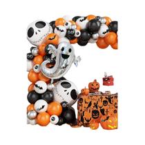 Kit de Arco de Balões para Halloween - 94 Peças com Balões, Confetes e Globos Oculares Kit de Arco de Balões para Halloween - 94 Peças com Balões, Confetes e Globos Oculares