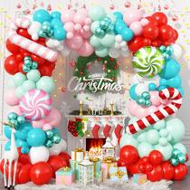 Kit de Arco de Globos Jobkoo 146 Piezas Rosa, Rojo, Verde, Turquesa y Azul