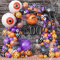 Kit de arco de guirlanda de balão de Halloween Haolongfa 138 unidades