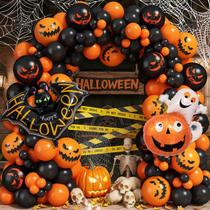 Kit de arco de guirlanda de balão de Halloween Haolongfa com 122 unidades