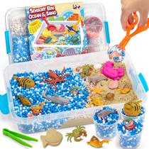 Kit de Areia Sensorial Yeonha Toys Ocean & Sand - 42 Unidades com Tampa