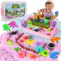 Kit de areia Sensory Play FIIOEOY Flower Garden com brinquedos DIY de 3 a 5 anos Kit de areia Sensory Play FIIOEOY Flower Garden com brinquedos DIY de 3 a 5 anos