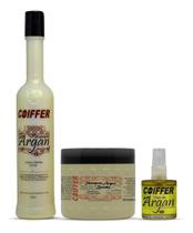 Kit De Argan Coiffer shampoo shampote e oleo p/ Limpeza e Hidratação Capilar Kit De Argan Coiffer shampoo shampote e oleo p/ Limpeza e Hidratação Capilar